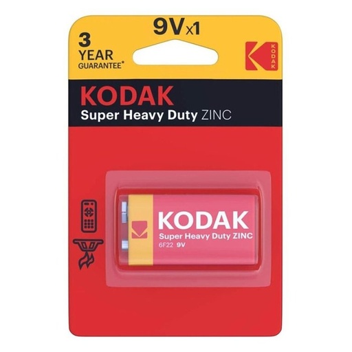 [KOD95343] Pilas KODAK salina 9V 6F22 1UNIDAD