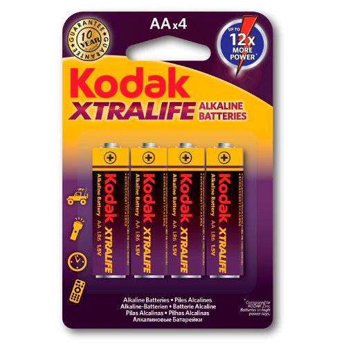Pilas alcalinas kodak LR06 aa blister 4UD