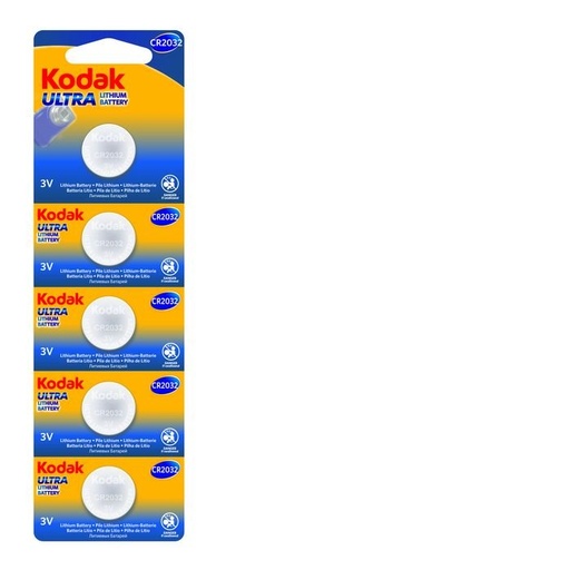 Pilas KODAK boton litio cr 2032 tira 5 unidas