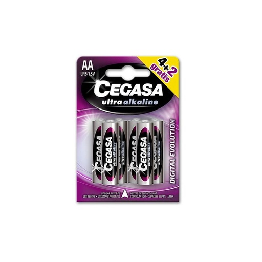 [328891] Pilas CEGASA LR6 ultra alkaline blister 4+2