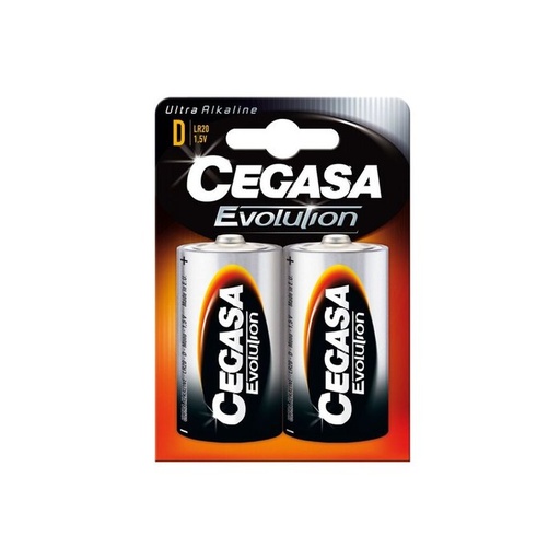 Pilas CEGASA alc LR20 evolution blister 2 uds,