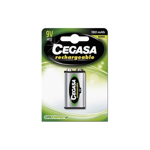Pilas CEGASA recargable HF22 180 mah 8 9V blister