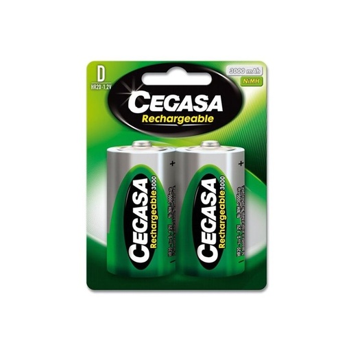 [104376] Pilas CEGASA recargable HR20 3000 mah 1 2V bl,2 uds