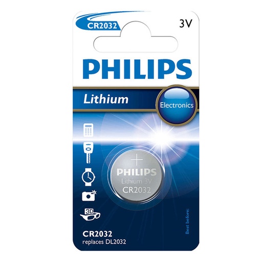 [PHI10618] Pilas boton litio PHILIPS CR2032 3V blister PHI10618