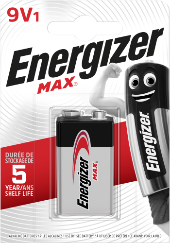 [E301531800] Energizer max – 9V batería de un solo uso alcalino