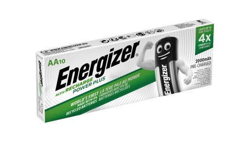 [E300626804] Pack 10 pilas recargables power plus NH15 - HR6 aa 2000MAH 1,2V energizer E300626804