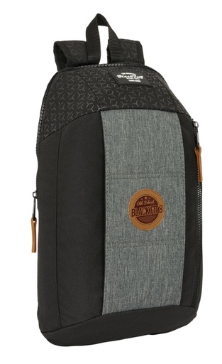 Mini mochila cremallera vertical recicl. BLACKFIT8 'old school'