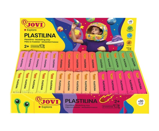 C / 30 plastilinas JOVI mod. 70 colores neon 50GR