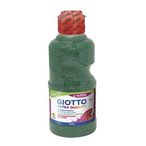 [F53120500] Tempera GIOTTO 250ML glitter verde
