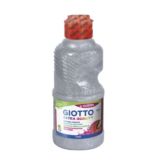 [F53120200] Tempera GIOTTO 250ML glitter plata
