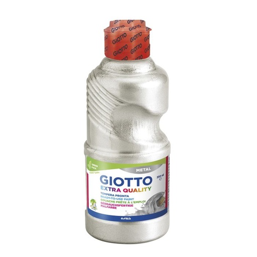 [F53140200] Tempera GIOTTO 250ML metalizada plata