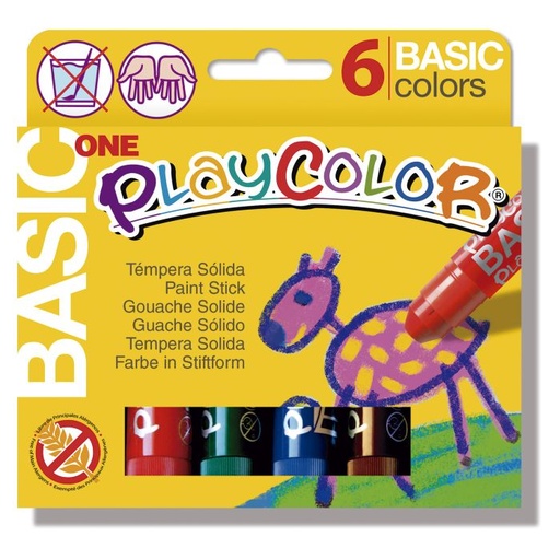 [10711] Tempera solida PLAYCOLOR 6 colores 10G