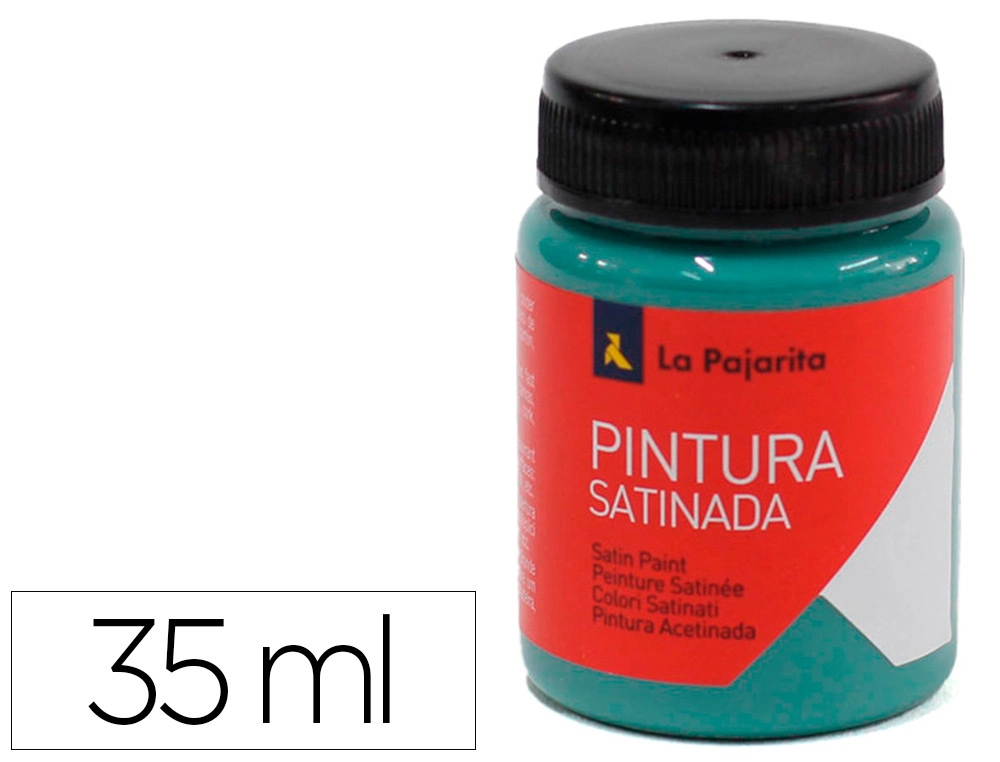 [169822] Pintura latex LA PAJARITA satinada l-39 bote 35 ml verde jade
