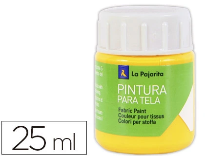 [112871] Pintura para tela LA PAJARITA amarillo real 25 ml