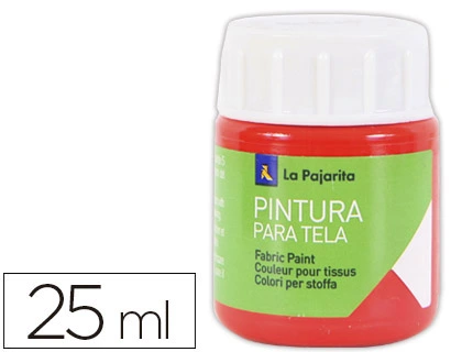 Pintura para tela LA PAJARITA escarlata 25 ml