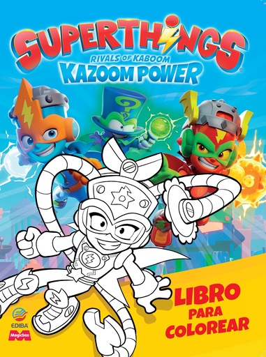 [978-84-19011-68-8] Libro para colorear Superthings Kazoom Power Battle - España