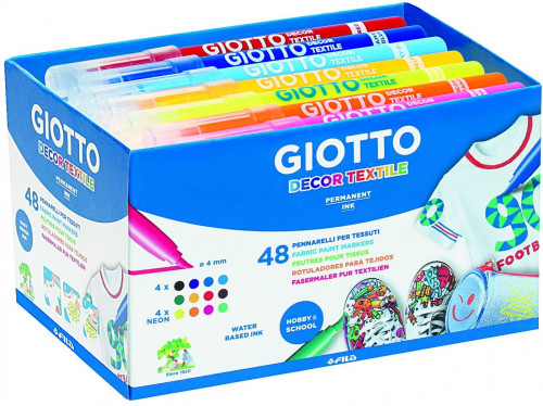 [F494700] Pack 48 marcadores decor textil coles GIOTTO F494700