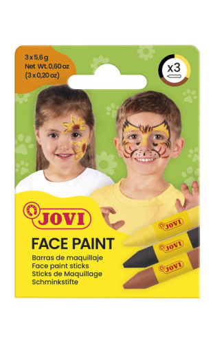 [175AN] Set maquillaje face paint estuche de 3 barras animal JOVI 175AN