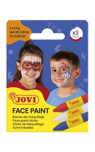 [175AD] Set maquillaje face paint estuche de 3 barras adventure JOVI 175AD