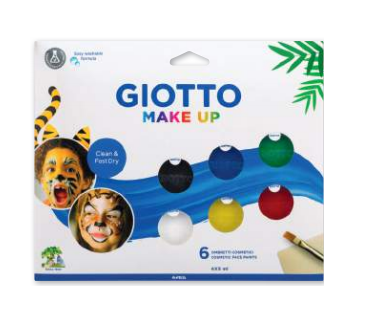 [F476300] GIOTTO maquillaje pintura facial cosmética 5g colores clasicos