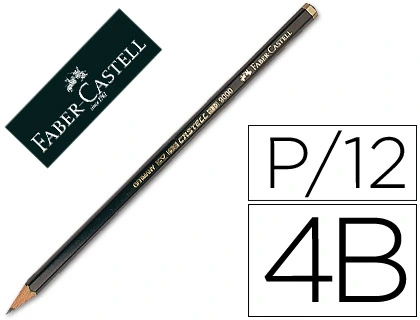 [119004] Lapices de grafito faber 9000 4B unidad