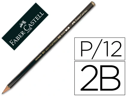 [119002] Lapices de grafito faber 9000 2B unidad