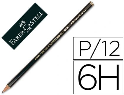 [119016] Lapices de grafito faber 9000 6H unidad
