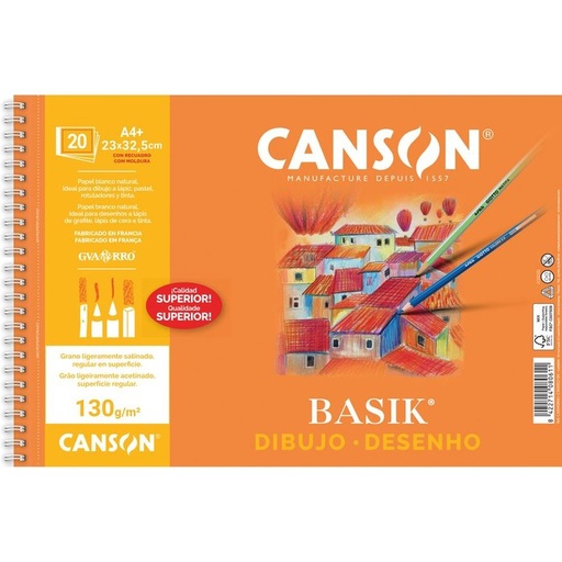 [C200408061] Bloc dibujo A4+ 130GR c/rec microperforado
