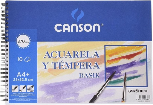Bloc 10H espiral acuarela basik A4 370GR r: 200400698