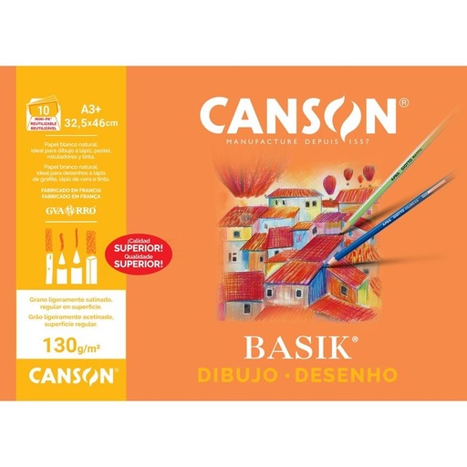 [C200400797] Minipack A3+ 10H laminas basik 130GR