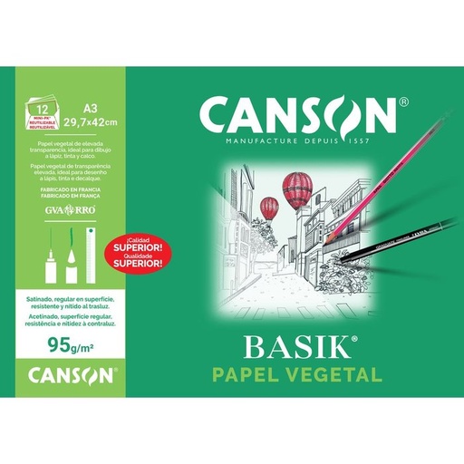 [C200400787] Minipack 12H A3 papel vegetal