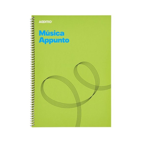 [M12] Bloc musica ADDITIO 12 pentagramas espiral appunto M12 A4 40H