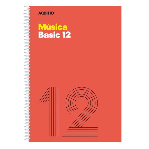 [M14] Bloc musica ADDITIO 12 pentagramas espiral basic M14 folio 40H