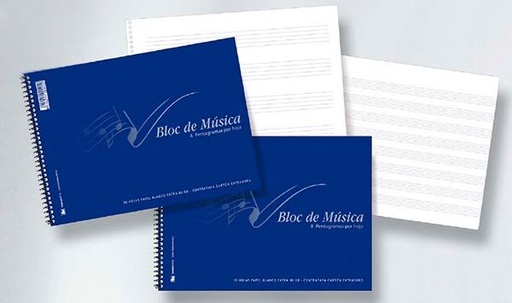 [202] Bloc musica 4º 20H 4 pentagrama ancho