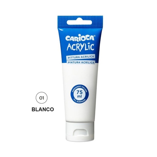 [45244/01] Pintura acrilica carioca 75ML blanca