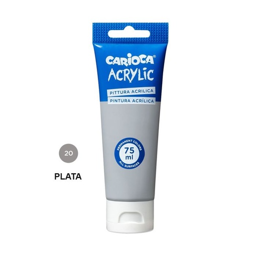 [45244/20] Pintura acrilica carioca 75ML plata