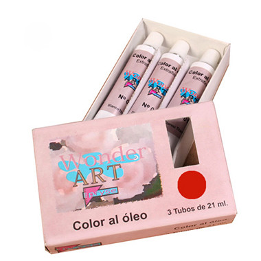 [6250016] Caja 3 tubos 21ML. óleo nº.16 rojo carmesí wonder art by pryse 6250016