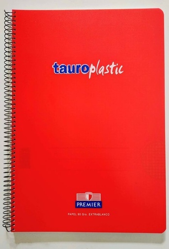 [648790RO] Bloc espiral pp cuarto 90G 80H pauta 3,5MM rojo