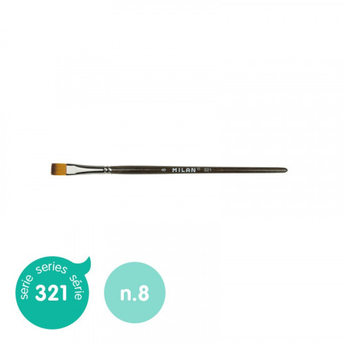 [80478] Pincel sintético plano serie 321, nº 8 milan 80478