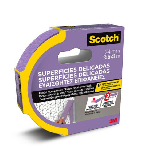 [7100324370] Rollo cinta adhesiva de enmascarar pintor superficies delicadas 24MM x 41M scotch 7100324370