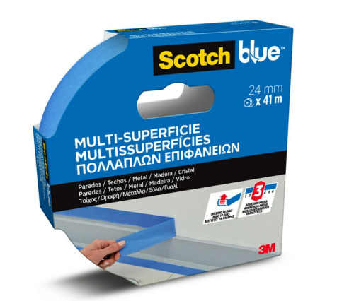 [7100289922] Rollo cinta adhesiva de enmascarar pintor scotchblue multisuperficie 24MM x 41M scotch 7100289922