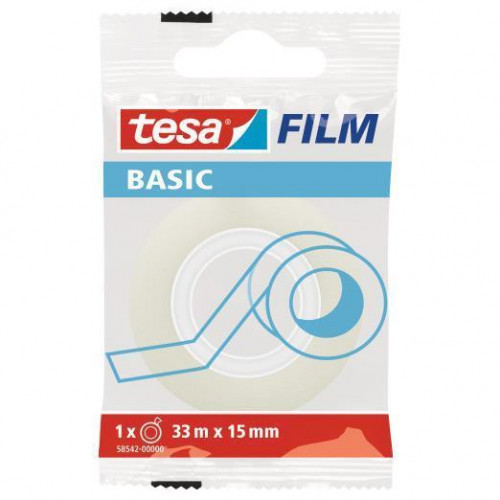 [58542-00000-00] Cinta adhesiva translúcida basic 15MM.X33M. tesa 58542-0000