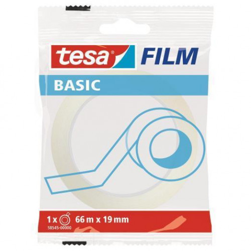 [58545-00000-00] Cinta adhesiva translúcida basic 19MM.X66M. tesa 58545-0000