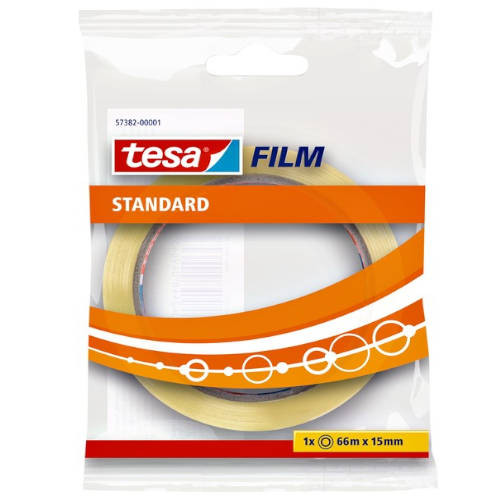 [57382-00001-02] Cinta adhesiva standard 15MM.X66M.en bolsita transparente tesa 57382-00001-02