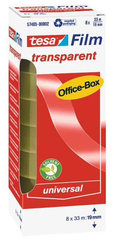 [57405-00002-01] Pack 8 cintas adhesivas transparente 33MX19MM tesa 57405-00002-01