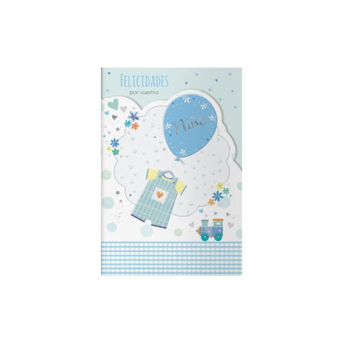 [70090] Tarjetas de felicitación mamás - tamaño 11,5 x 17 cm - modelo tren dohe 70090