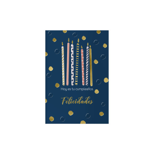 [70068] Tarjetas de felicitación cumpleaños - tamaño 11,5 x 17 cm - modelo velas dohe 70068