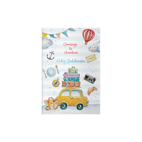 [70079] Tarjetas de felicitación jubilación - tamaño 11,5 x 17 cm - modelo vacaciones dohe 70079