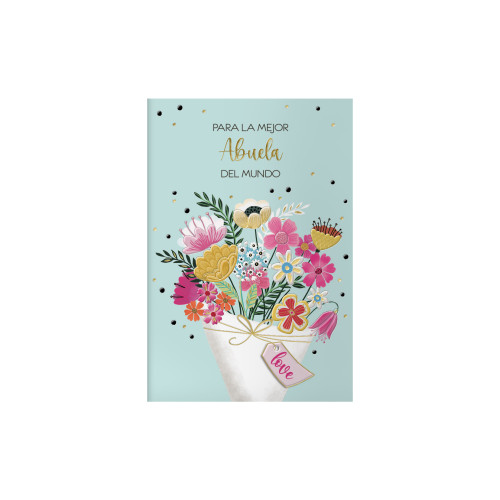 [70083] Tarjetas de felicitación abuelas - tamaño 11,5 x 17 cm - modelo ramo dohe 70083