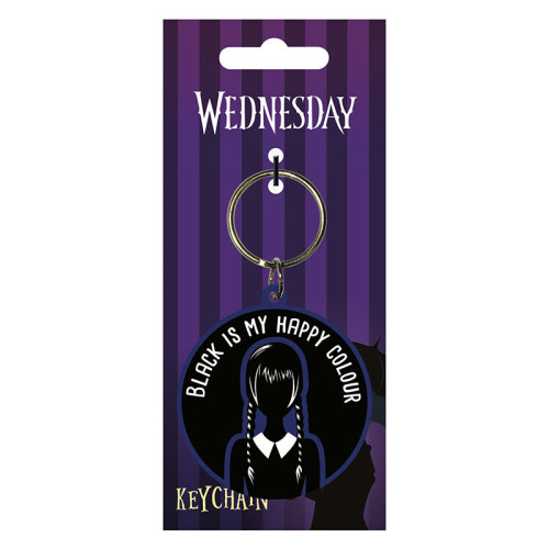 [RK39475C] Llavero goma negro my happy colour wednesday pyramid redstring RK39475C